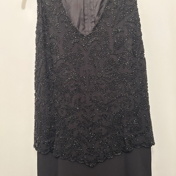 JKARA New York Black Beaded Bodice Form Fitted Evening Gown "Worn Once" - Picture 3 of 15